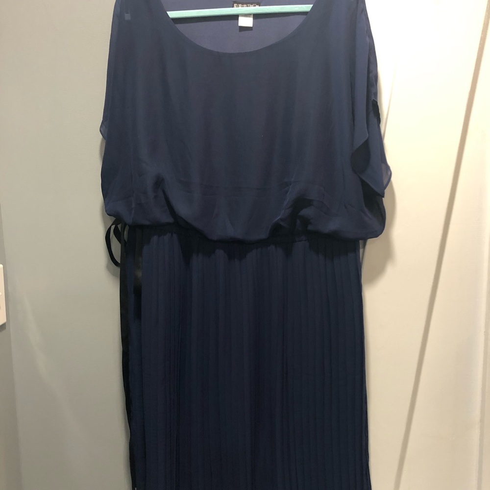 Knee Length Navy Dress